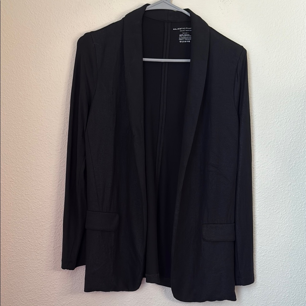 Majestic Filatures Open Front Deluxe Teeshirt Blazer